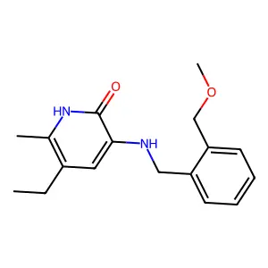 2(1H)-Pyridinone, 5-ethyl-3-(((2-(methoxymethyl)phenyl)methyl)amino)-6-methyl- structure