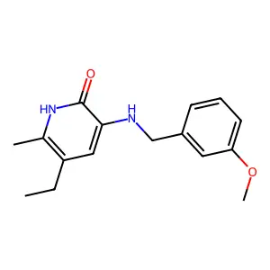 2(1H)-Pyridinone, 5-ethyl-3-(((3-methoxyphenyl)methyl)amino)-6-methyl- structure