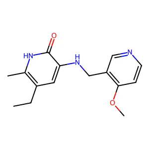 2(1H)-Pyridinone, 5-ethyl-3-(((4-methoxy-3-pyridinyl)methyl)amino)-6-methyl- structure