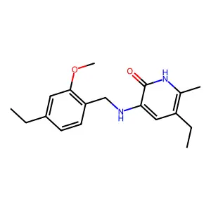 2(1H)-Pyridinone, 5-ethyl-3-(((4-ethyl-2-methoxyphenyl)methyl)amino)-6-methyl- structure