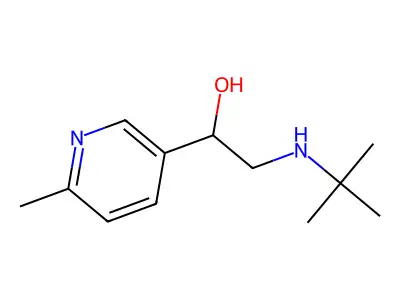 2-(Tert-butylamino)-1-(6-methylpyridin-3-yl)ethanol structure