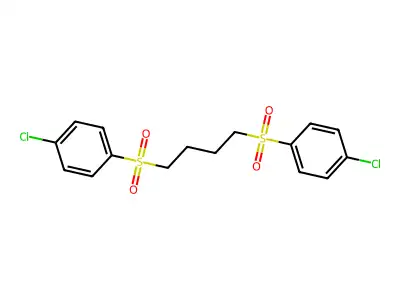 1-Chloro-4-[4-(4-chlorophenyl)sulfonylbutylsulfonyl]benzene structure