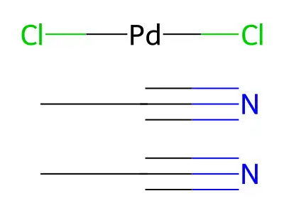 二氯化二乙腈合钯 structure