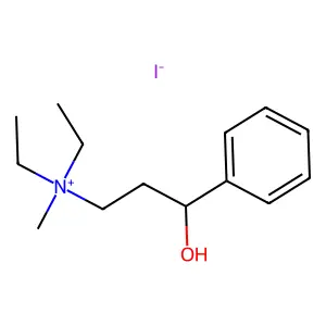 N,N-Diethyl-3-hydroxy-N-methyl-3-phenylpropan-1-aminium iodide structure