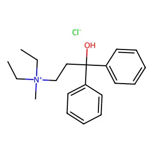 Diethyl(3-hydroxy-3-diphenylpropyl)methylammonium chloride structure