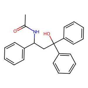 N-(3-Hydroxy-1,3,3-triphenylpropyl)ethanimidic acid structure