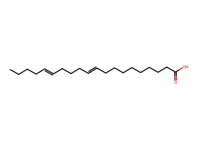 Icosa-10,15-dienoic acid structure