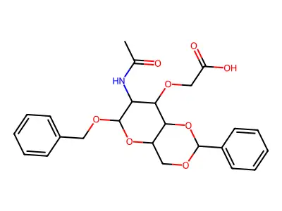 alpha-Normuramic acid, N-acetyl-1-O-(phenylmethyl)-4,6-O-(phenylmethylene)-(9CI) structure