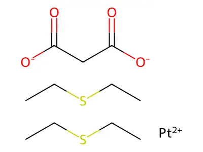 Platinum, (propanedioato(2-)-O,O')bis(1,1'-thiobis(ethane))-, (SP-4-2)- structure