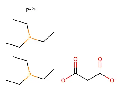 Platinum, (propanedioato(2-)-O,O')bis(triethylphosphine)-, (SP-4-2)- structure