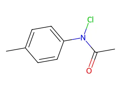 N-chloro-N-(4-methylphenyl)acetamide structure