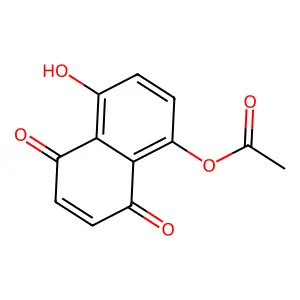 5-Acetoxy-8-hydroxy-1,4-naphthoquinone structure