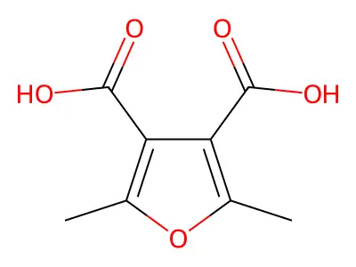 2,5-Dimethyl-3,4-furandicarboxylic acid structure