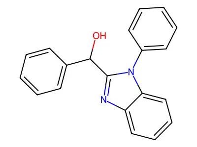 Phenyl-(1-phenylbenzimidazol-2-yl)methanol structure