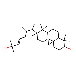 Cycloart-23-ene-3beta,25-diol structure