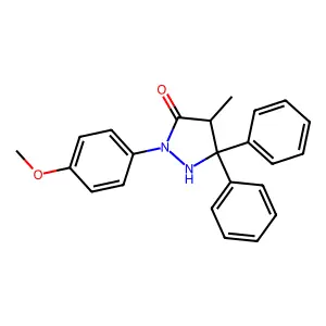 2-(4-Methoxyphenyl)-4-methyl-5,5-diphenyl-3-pyrazolidinone structure