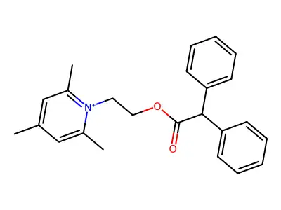 1-(2-(2,2-Diphenylacetoxy)ethyl)-2,4,6-trimethylpyridin-1-ium structure