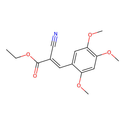 2-propenoic acid, 2-cyano-3-(2,4,5-trimethoxyphenyl)-, ethyl ester, (2E)- structure
