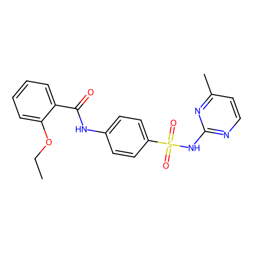 2-ethoxy-N-[4-[(4-methyl-2-pyrimidinyl)sulfamoyl]phenyl]benzamide structure