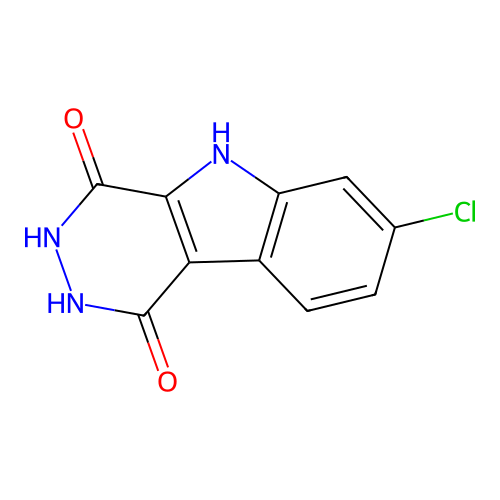 7-chloro-3,5-dihydro-2H-pyridazino[4,5-b]indole-1,4-dione structure