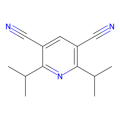 2,6-Di(propan-2-yl)pyridine-3,5-dicarbonitrile structure