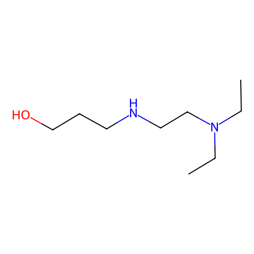 N,N-diethyl-N'-hydroxypropyl-ethylenediamine structure