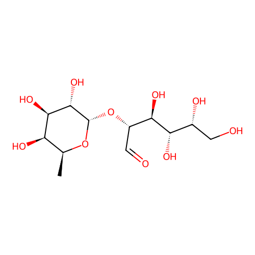 2-O-(6-deoxy-alpha-L-galactopyranosyl)-D-galactose structure