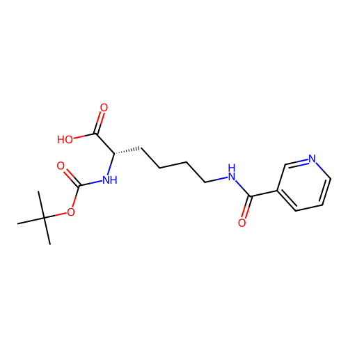 Boc-Lys(Nicotinoyl)-OH structure