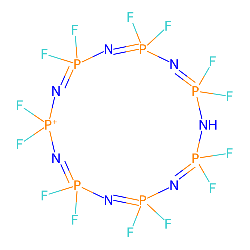 Cyclo-heptakis(difluorophosphonitrile) structure