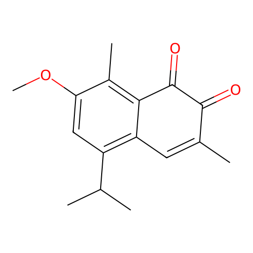 7-Methoxy-3,8-dimethyl-5-propan-2-ylnaphthalene-1,2-dione structure