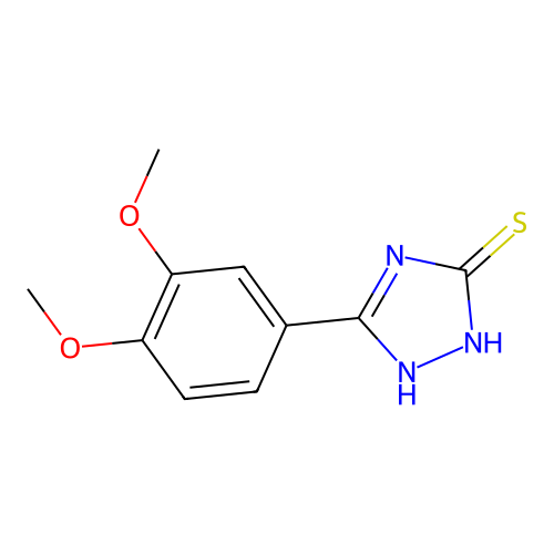 5-(3,4-dimethoxyphenyl)-2,4-dihydro-3H-1,2,4-triazole-3-thione structure