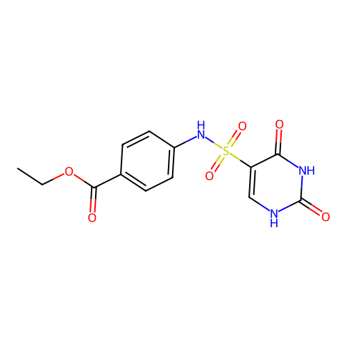 Ethyl 4-(2,4-dioxo-1,2,3,4-tetrahydropyrimidine-5-sulfonamido)benzoate structure