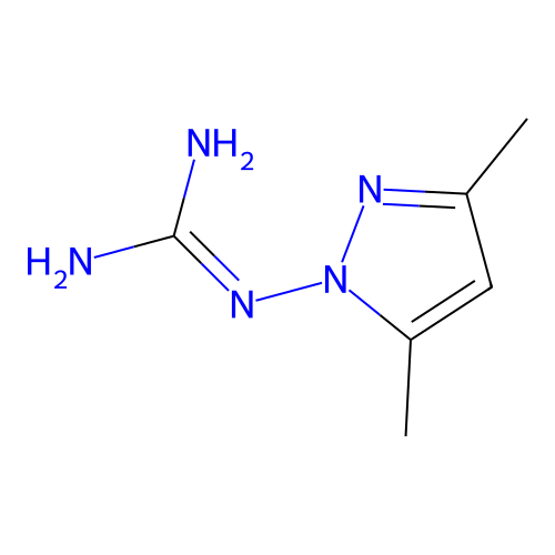 2-(3,5-Dimethylpyrazol-1-yl)guanidine structure