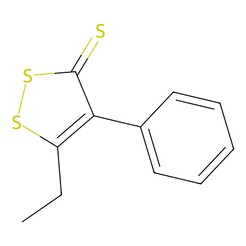 5-Ethyl-4-phenyl-1,2-dithiole-3-thione structure