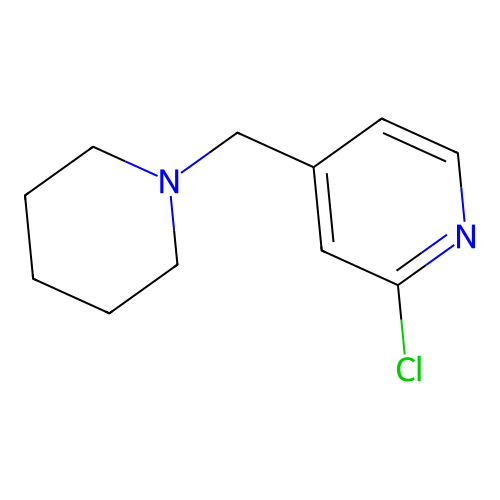 2-Chloro-4-(piperidin-1-ylmethyl)pyridine structure