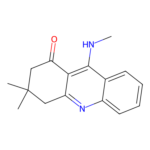 3,3-dimethyl-9-(methylamino)-3,4-dihydroacridin-1(2H)-one structure