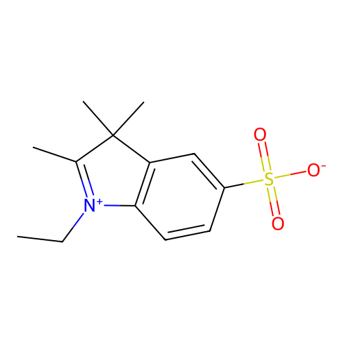 1-Ethyl-2,3,3-trimethyl-3H-indol-1-ium-5-sulfonate structure