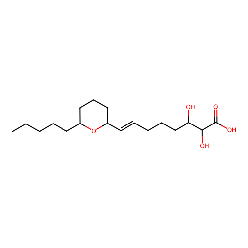 2,3-Dihydroxy-9,13-oxy-7-octadecenoic structure