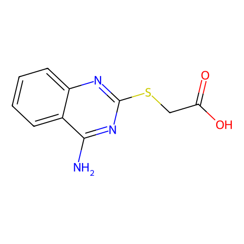 2-(4-Aminoquinazolin-2-ylthio)acetic acid structure