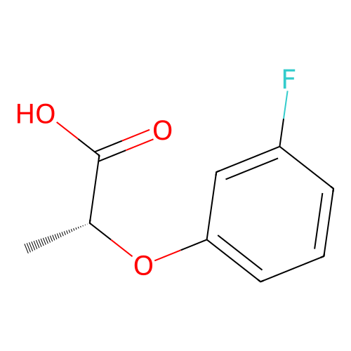 (2R)-2-(3-fluorophenoxy)propanoic acid structure
