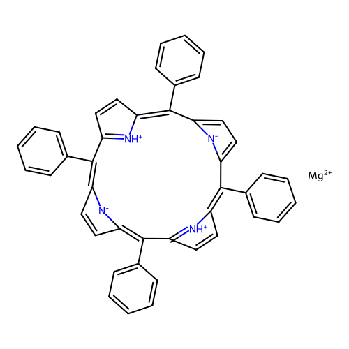 Magnesium meso-tetraphenylporphine structure