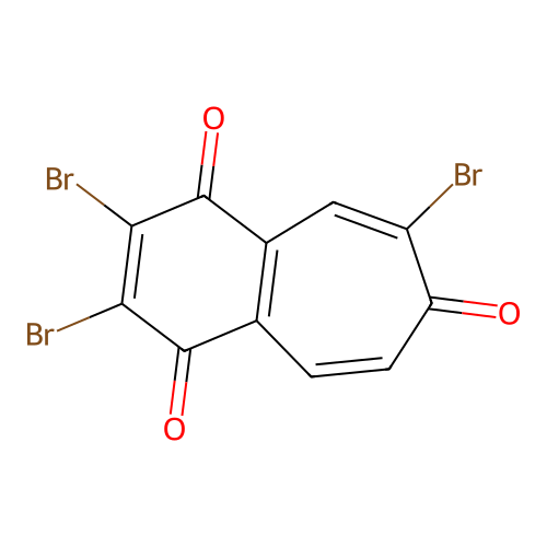 2,3,6-Tribromobenzo[7]annulene-1,4,7-trione structure