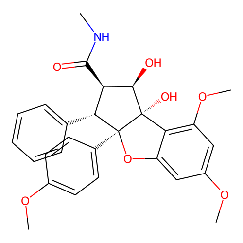 Desmethylrocaglamide structure