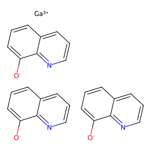 Tris(8-hydroxyquinolinato)gallium structure