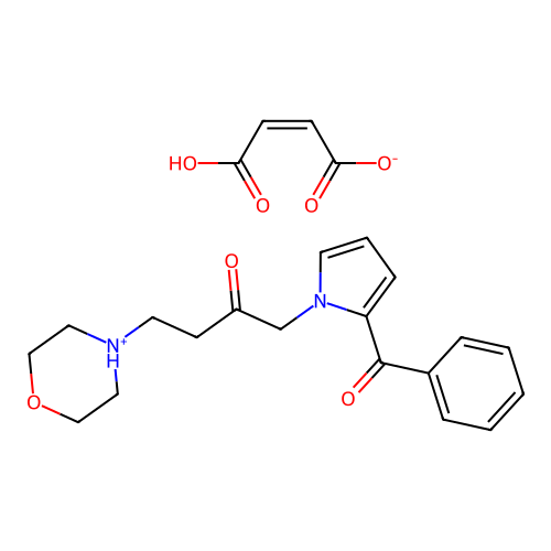 Butanone, 1-(2-benzoyl-1-pyrrolyl)-4-morpholino-, maleate structure