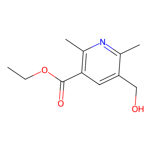 Ethyl 5-(hydroxymethyl)-2,6-dimethylpyridine-3-carboxylate structure