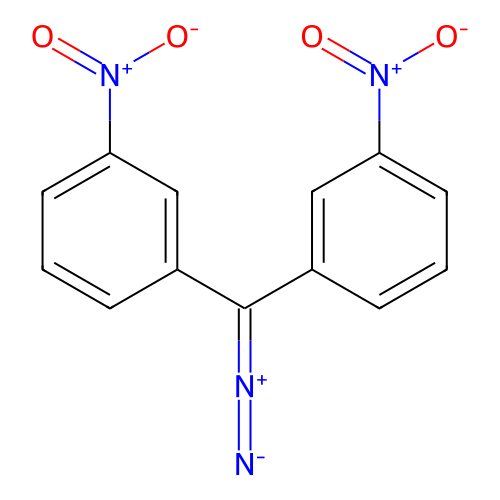 Benzene, 1,1'-(diazomethylene)bis[3-nitro- structure