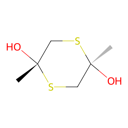 (2S,5R)-2,5-dimethyl-1,4-dithiane-2,5-diol structure