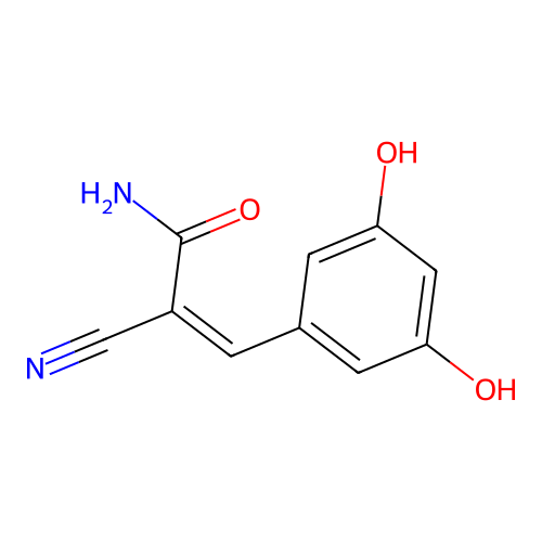 2-氰基-3-(3,5-二羟苯基)丙烯酰胺 structure