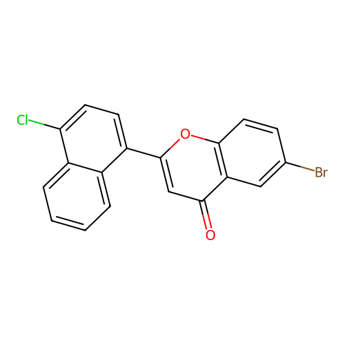 6-Bromo-2-(4-chloronaphthalen-1-yl)chromen-4-one structure